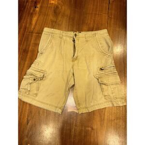 Y2K Vintage Men’s Cargo Shorts Beige 100% Cotton 34